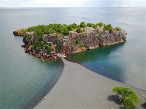 Aerial photo of Black Beach in Silver Bay Minnesota. | Aerial photo ...