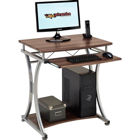 Compact Computer Desk with Keyboard Shelf for Home Office - Piranha ...