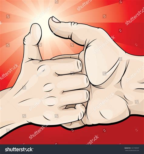 Vector Drawing Thumb Warthumb War Easy Stock Vector (Royalty Free ...