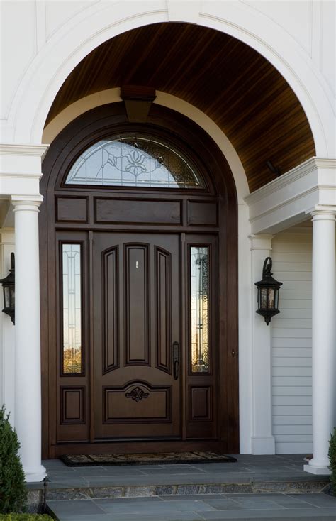 Wooden Arch Front Door Accent