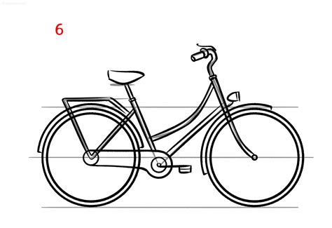 Bike Drawing » How to draw an Bike Step by Step