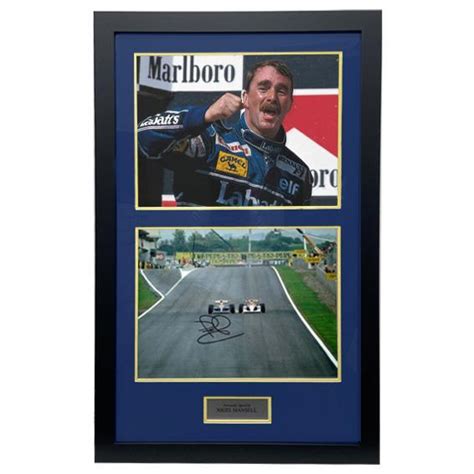 NIGEL MANSELL FRAMED SIGNED DISPLAY