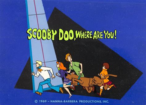 Scooby-Doo, Where Are You! Production Cel and Production Background Setup (Hanna-Barbera, 1969 ...