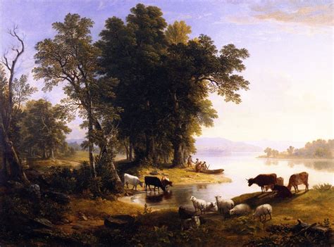 Hudson River Looking Toward the Catskills Painting | Asher B Durand Oil Paintings | Pictures to ...