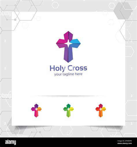 Christian cross logo design with the concept of religious symbol. Cross ...