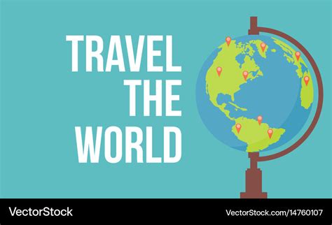 Travel the world style globe Royalty Free Vector Image