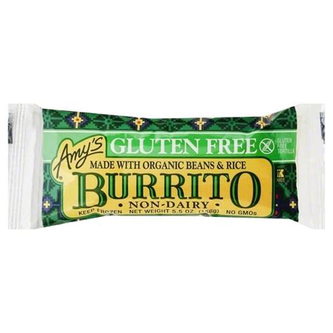 Amy's Frozen Bean & Rice Burrito, Gluten Free, Non-Dairy, 5.5 oz. (5.5 ...