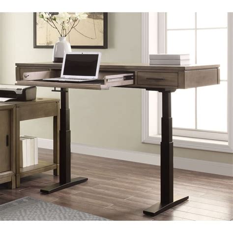 Foundry Select 2 Piece 58 Inch Power Lift Height Adjustable Desk With ...