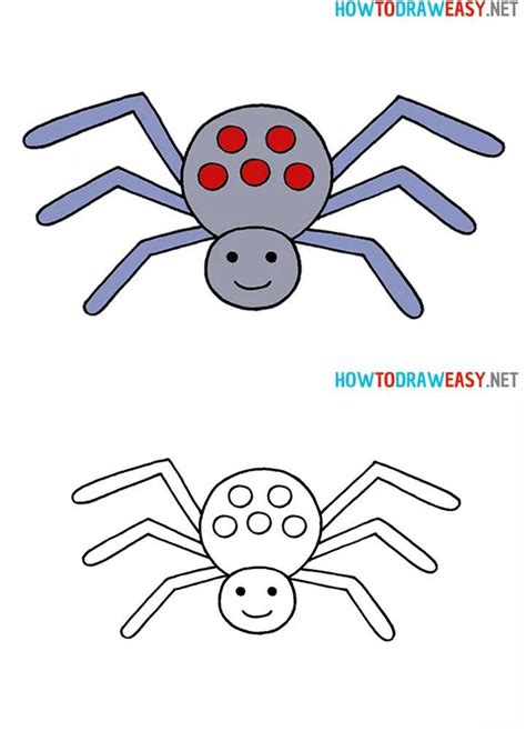 25 Easy Spider Drawing Ideas - How to Draw a Spider