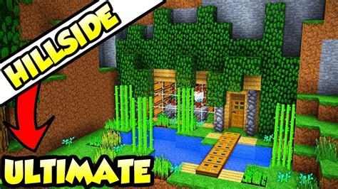 Minecraft ULTIMATE Overgrown Hillside House Tutorial (How to Build ...