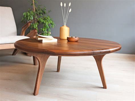 Mid Century Round Coffee Table Scandinavian Coffee Table - Etsy