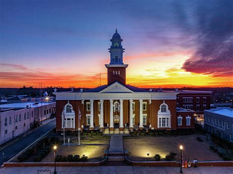 Lee County Courthouse at Sunset Photograph by Randy Scherkenbach - Fine Art America