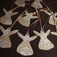 Handmade ceramic angel hanging decoration with ... - Folksy