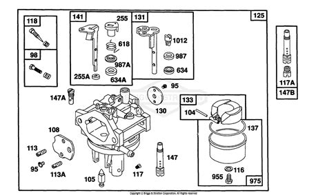 Briggs and Stratton 104772-3112-02 Parts Diagram for Carburetor Assembly