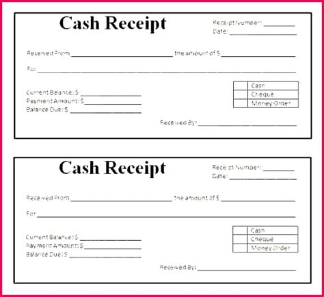 Custom Receipt Book Template