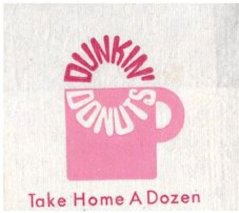 1970 Dunkin Donuts napkin with the old logo #fatburning | Old logo, Dunkin donuts, Dunkin