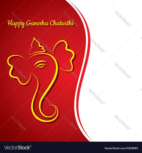 Creative ganesh chaturthi festival greeting card b