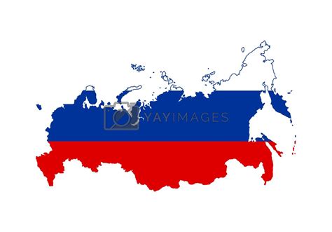 Russian Federation flag on map by speedfighter Vectors & Illustrations ...