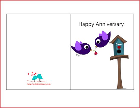 Download Happy Wedding Anniversary Card Template Fresh Luxury - Free Printable Work Anniversary ...