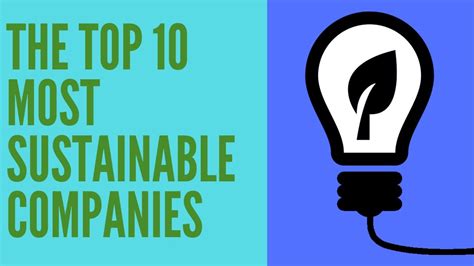 The top 10 most sustainable companies - YouTube