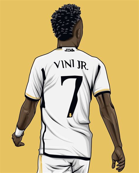 Vinicius Jr in 2024 | Football player drawing, Football drawing, Real ...