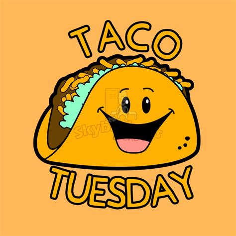 Taco Tuesday Happy Taco Cartoon - Skybacher's Locker