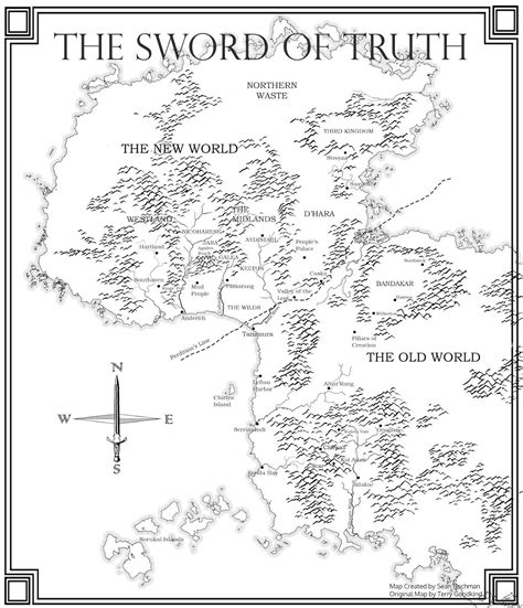 Map from Terry Goodkind's Sword of Truth series. : r/mapmaking