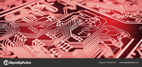 Red circuit board background. Stock Photo by ©PhaisarnWong 278320178