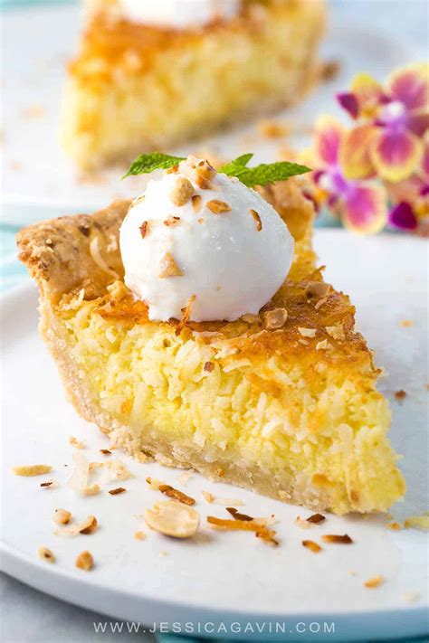 Coconut Custard Pie Recipe - Jessica Gavin