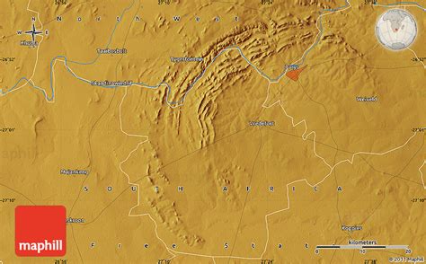 Physical Map of Viljoenskroon