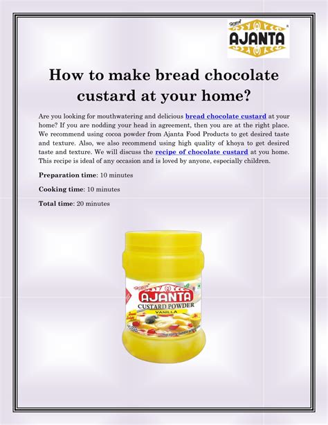 PPT - Bread Chocolate custard PowerPoint Presentation, free download - ID:11464945