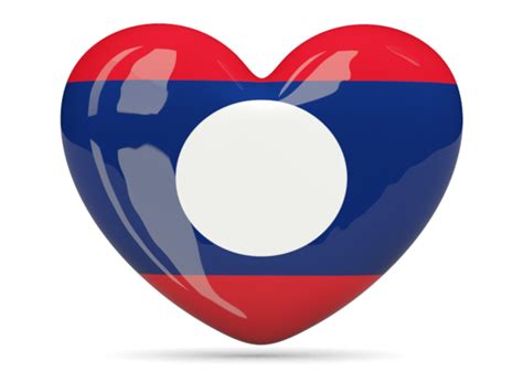 Heart icon. Illustration of flag of Laos