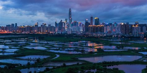 Shenzhen skyline as viewed from Hong Kong border [OC] [2048x1024] #city ...