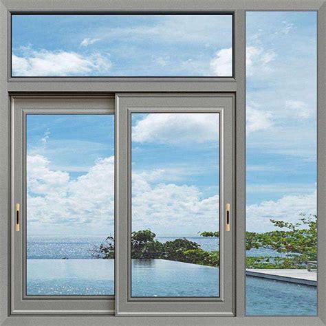 Grey aluminium windows aluminum double glazed windows manufacturer HG-AW064