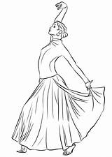 Spanish Dancer Coloring Pages sketch template