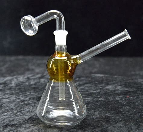 6" Glass Oil Burner Bubbler Pipe Color Global Design 14mm downstem