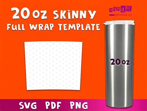 20 Oz Skinny Tumbler Template Download Free - Get What You Need For Free