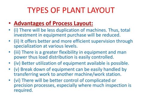 Types of plant layout