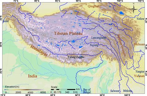 Large rivers flow out of Tibet Plateau. | Download Scientific Diagram