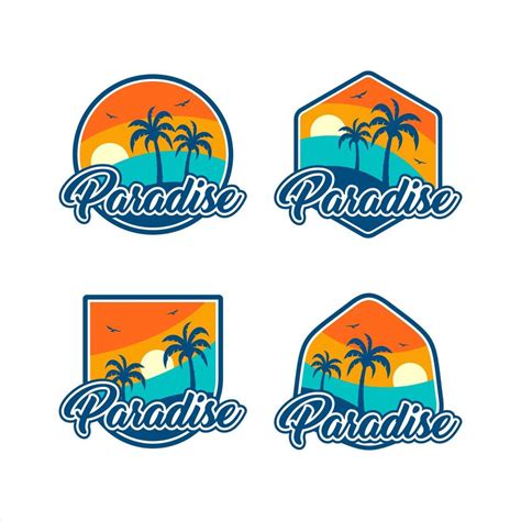 Paradise logo Design Vector illustrations 5308021 Vector Art at Vecteezy