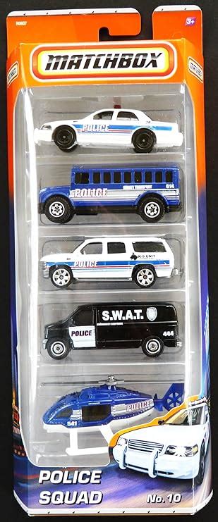 Amazon.com: Matchbox 5 Car Pack Police Squad No. 10 by Mattel: Toys & Games