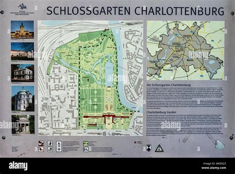 Map of the Schloss Charlottenburg Palace garden in Charlottenburg ...