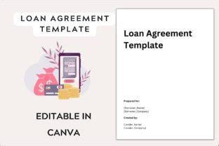 Personal Loan Agreement Template Graphic by Realtor Templates · Creative Fabrica