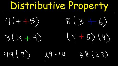 The Distributive Property of Multiplication - YouTube