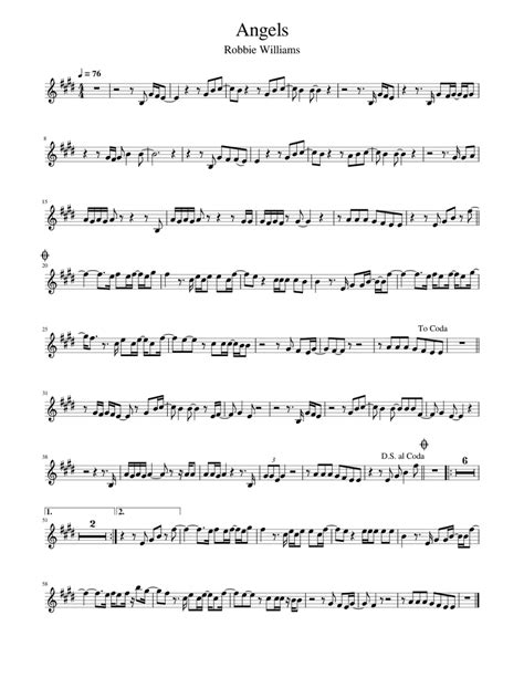 Angels – Robbie Williams Sheet music for Piano (Solo) Easy | Musescore.com