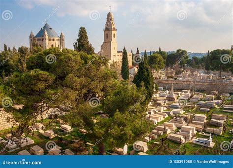 Church of Dormition on Mount Zion, Jerusalem, Israel Stock Photo ...