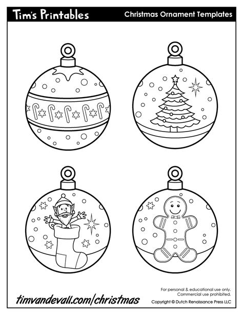 Printable Christmas Ornament Template - Free Printable Templates