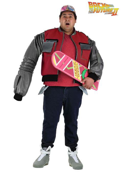 Plus Size Men's Authentic Marty McFly Jacket Costume from Back to the ...