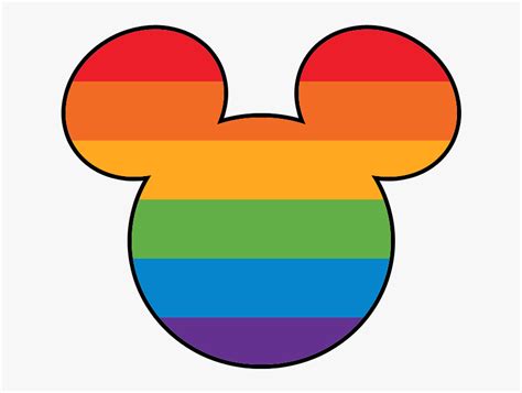 Transparent Minnie Mouse Ears Clipart - Mickey Head Rainbow Clipart, HD Png Download - kindpng