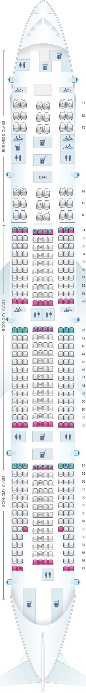 Seat Map Air China Boeing B777 300ER (392PAX) | SeatMaestro